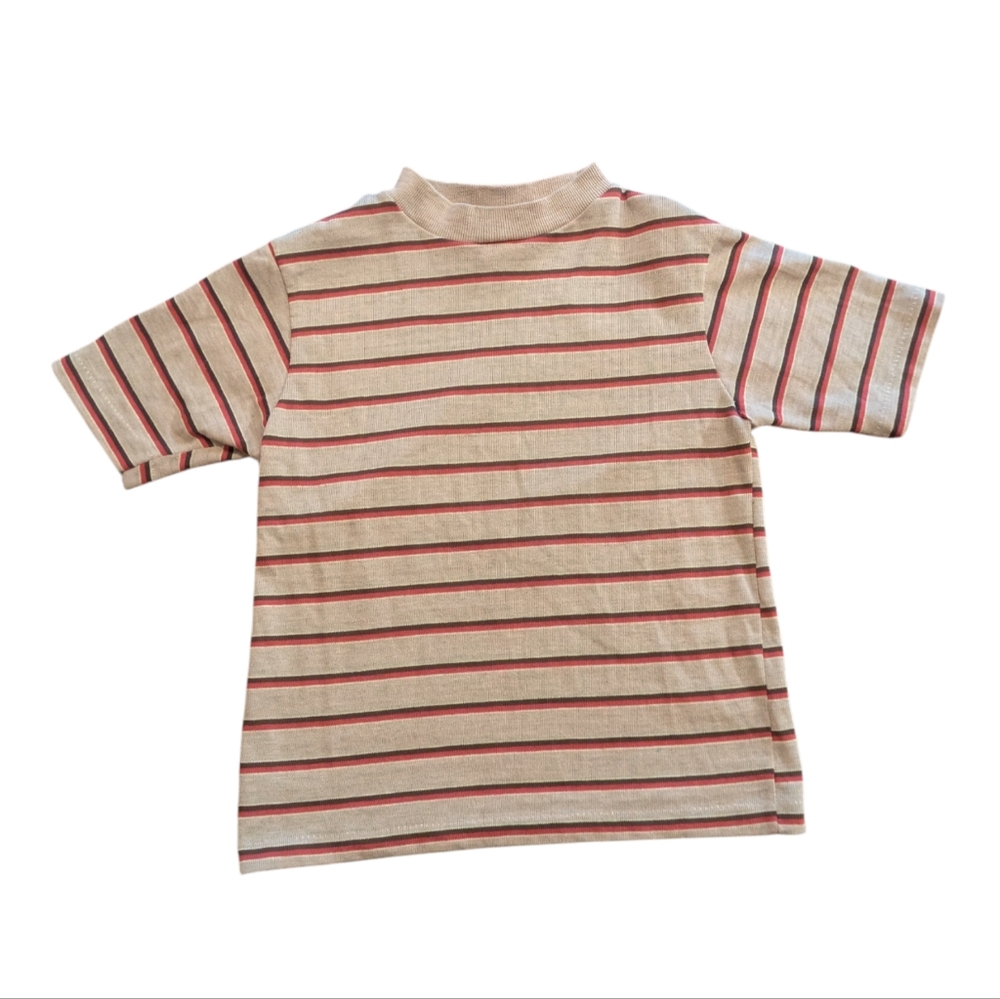Vintage Billy the Kid Striped Kids Shirt - Red and Tan